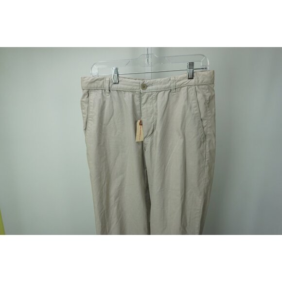 John Varvatos Beige 100% Cotton Mens Pants Sz 33 Brand New